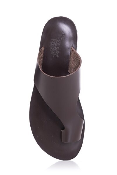 DaphneSandals Papuci de damă din piele naturală maro lucrați manual - 2806