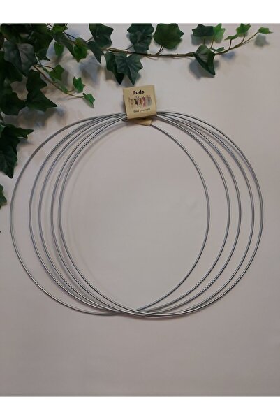 Enludo طقم حلقة مكرامية معدنية مقاس 40 سم مكون من 5 قطع حلقة حلم مجلفنة