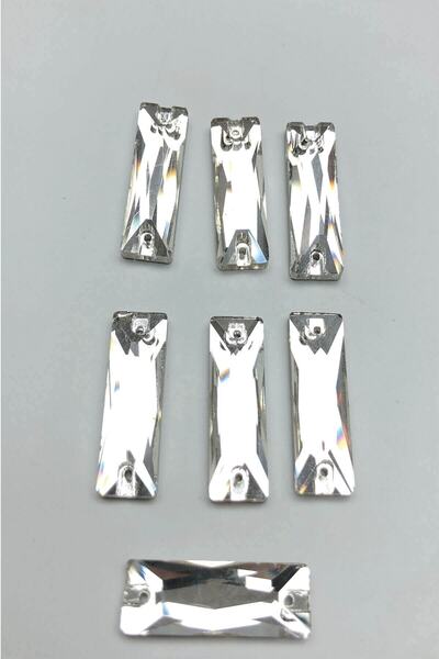 Hobigram Vrste perli Prozirne Pravougaone Sjajne Prugaste Kristalne Svarovski...