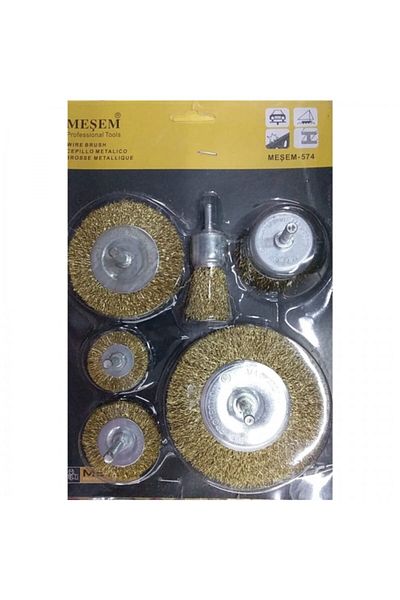 Meşem 6 Piece Fringed Steel Wire Brush Set