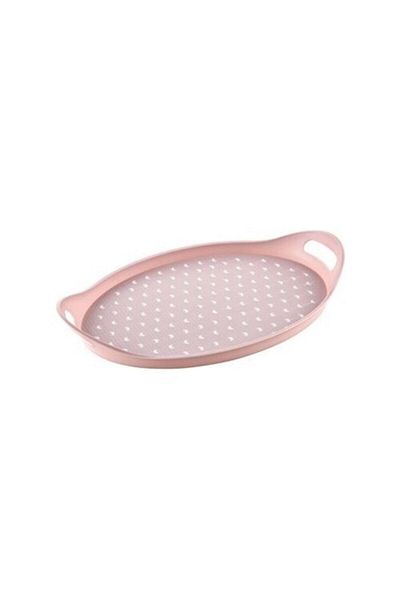 HOBBY LİFE Pink Oval Anti-Slip Tray
