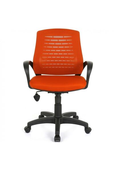 SERS MOBİLYA Panorama Büro Ofis Çalışma Koltuğu-turuncu Bilgisayar Sandalyesi