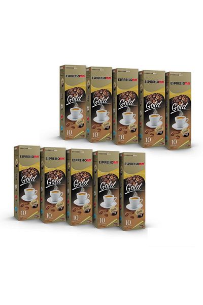 ESPRESSOMM Tchibo Cafissimo Gold Capsule Coffee - Compatible (100 Pcs)