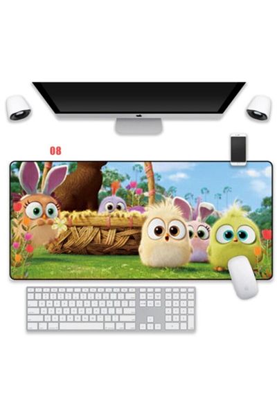 sgeteknoloji Chick 70x30 Cm Speed ​​​​Anti-Slip Base cusut Gamer Gaming Mouse Pad