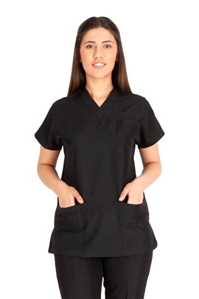 VEHBİ Women Doctor Nurse Jersey Scrubs Lycra Stretchy Fabric Hospital Nursing...