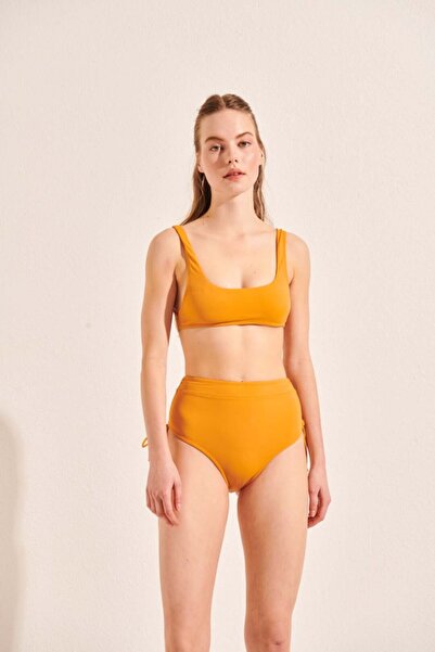 Beach&Beyond Kadın Turuncu Yüksek Bel Bikini Altı