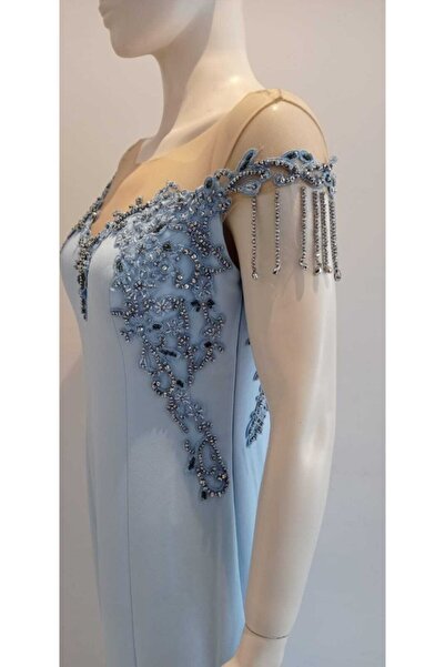 Saygın Women's Stoned Fish Evening Dress