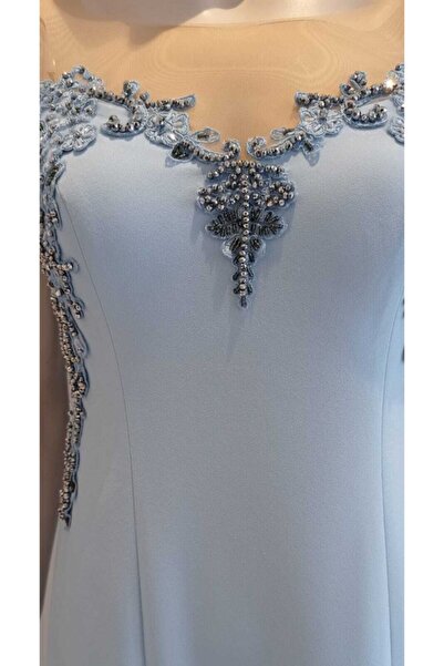 Saygın Women's Stoned Fish Evening Dress