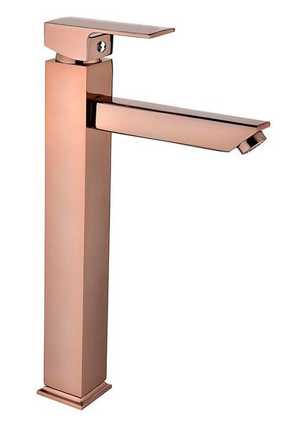 HMS Square Open Close Long Bowl Sink Faucet Copper