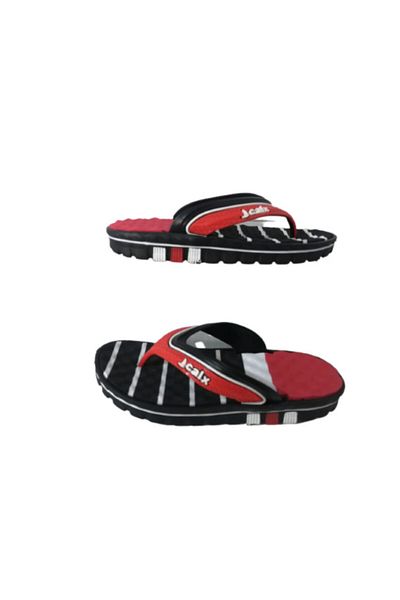 Calx Ca9132-010 Ανδρικές μαύρες κόκκινες σαγιονάρες παραλίας καθημερινές παντόφλες περπατήματος