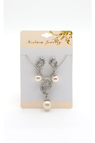 Merve Ay Incili Kolye-küpe Seti