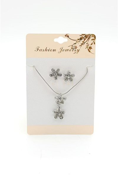Merve Little Daisy Necklace-Earrings Set