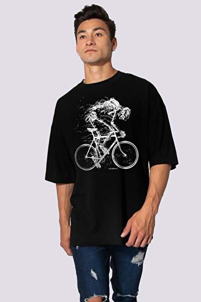ROCKANDROLL Muška crna Faster Oversize kroj majica kratkih rukava T-shirt