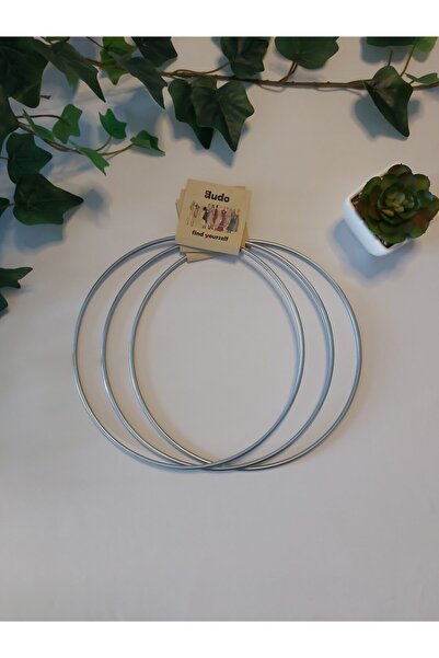 Enludo طقم حلقة مكرامية معدنية مقاس 21 سم مكون من 3 قطع حلقة حلم مجلفنة