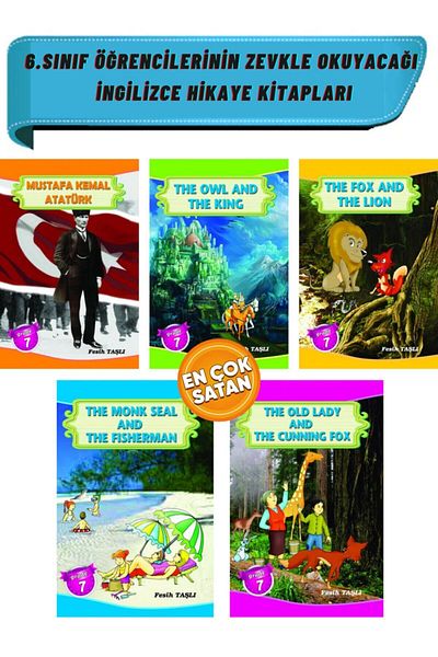 Ata Yayıncılık Set of 5 English Storybooks that 7th Grade Students Will Enjoy Reading
