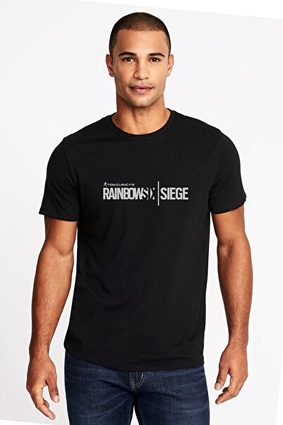 QIVI Rainbow 6 Siege Štampano Crna muška Pleteno majica T-shirt T-shirt