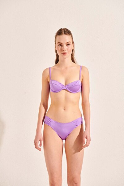 Beach&Beyond Kadın Eflatun Yandan Drapelı Bikini Altı