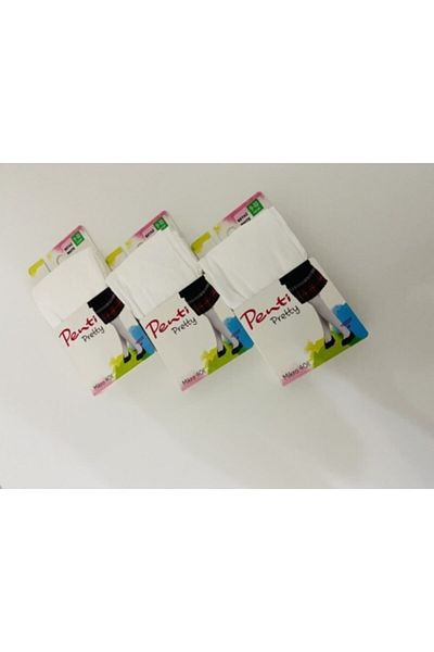Penti Бял детски чорапогащник Pretty Micro 40 Mousse от 3 части