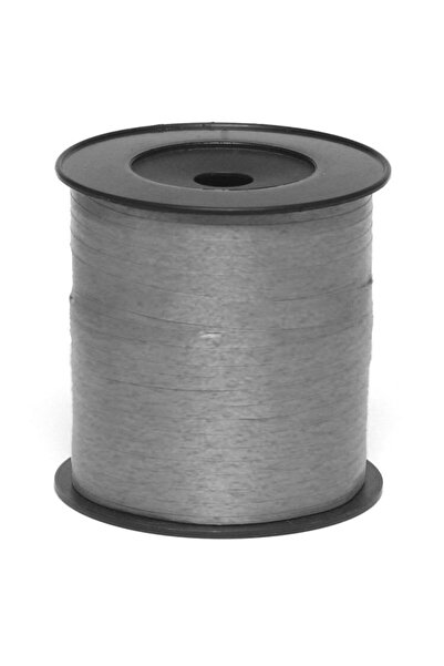 Huzur Party Store Gümüş Renkli Rafya 200 Metre Düz Şerit 8 Mm Balon Ipi Gri R...