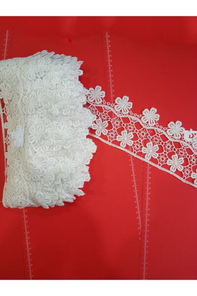 DUAYEN Güpür Dantel Tekstil Aksesuarı Paralel Papatyalar 13 Metre