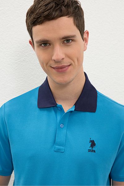 U.S. Polo Assn. Μπλε ανδρικό μπλουζάκι