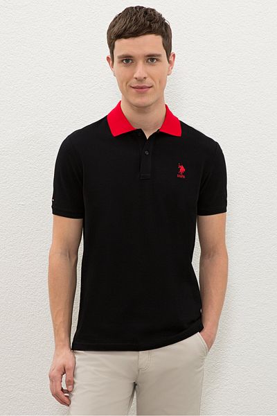 U.S. Polo Assn. Μαύρο ανδρικό T-Shirt