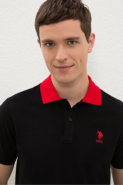 U.S. Polo Assn. Μαύρο ανδρικό T-Shirt