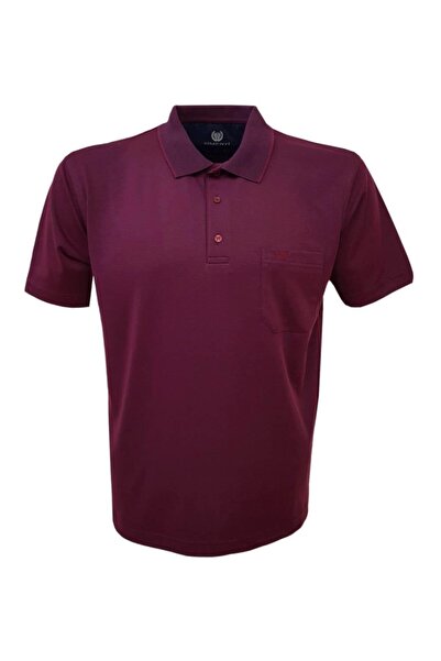 SİMENTİ Erkek Bordo Kısa Kol Cepli T-Shirt 2279