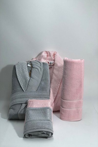 Özdilek Σετ μπουρνούζι Unisex Γκρι