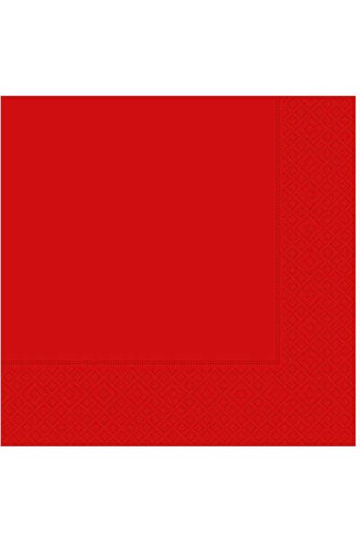 Acar Süs Kırmızı  Düz Desenli Peçete Adet:20 Kl:75