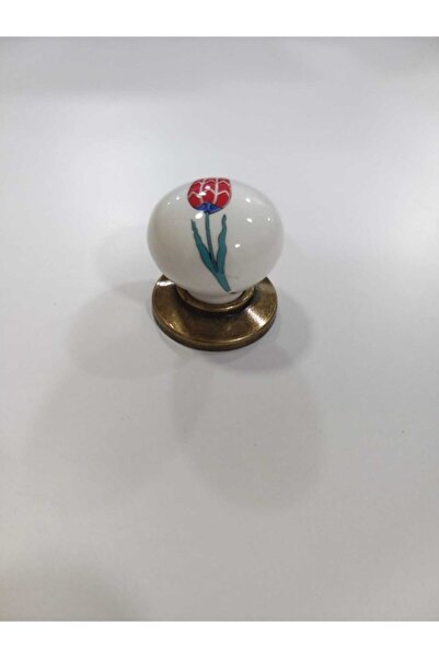 Tomurcuk Porselen Düğme Kulp Mobilya Çekmece Vestiyer Dolap Kulpu Tek Delik