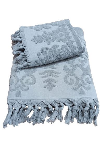 Nevin Acar Gray Authentic Cotton Bath Head Towel