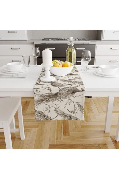LUX VIE Пътека за маса 40*140 см, декоративна, шарена, мека, плетена, тъкана, покривка за маса