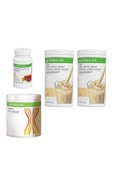 Herbalife 2 Adet Vanilya Shake 1 Adet Pro-boost 1 Adet Şeftali Çay 50 gr