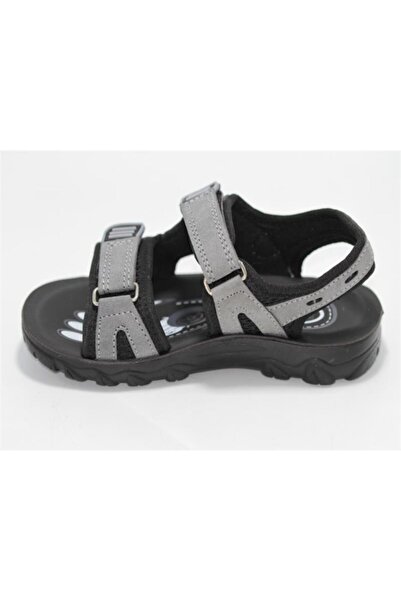 Puly Erkek Çocuk Gri Hafıf Cırtlı  Sandalet