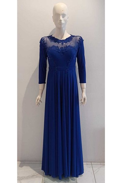 Saygın Rochie de seară cu tăietură evazată cu pietre pentru femei