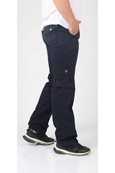 Bilgiçler Erkek Lacivert Klasik Kargo Pantolon