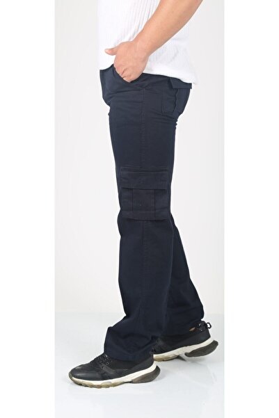 Bilgiçler Erkek Lacivert Klasik Kargo Pantolon