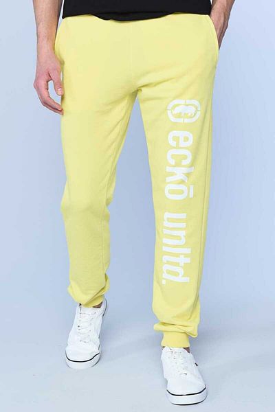 ECKO UNLTD Pantaloni de trening cu imprimeu pentru bărbați John Yellow
