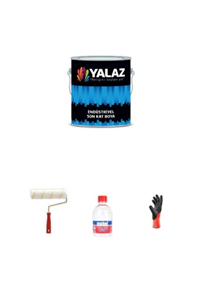 YALAZ BOYA Boya 2,5 kg+ 1 lt Tiner + Rulo-2 Adet Rulo Ucu + Eldiven