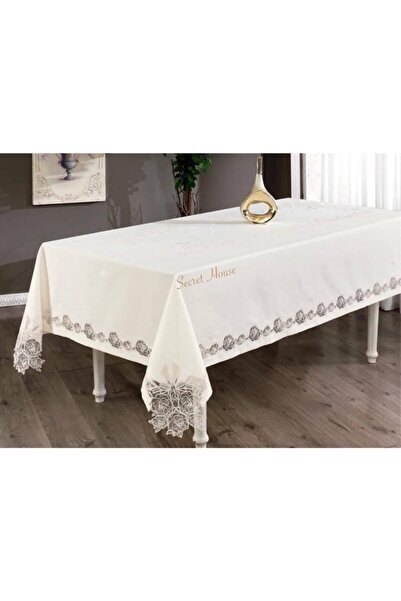 Secret House Naz Linen Table Cloth Ecru 160X260 cm Ecru