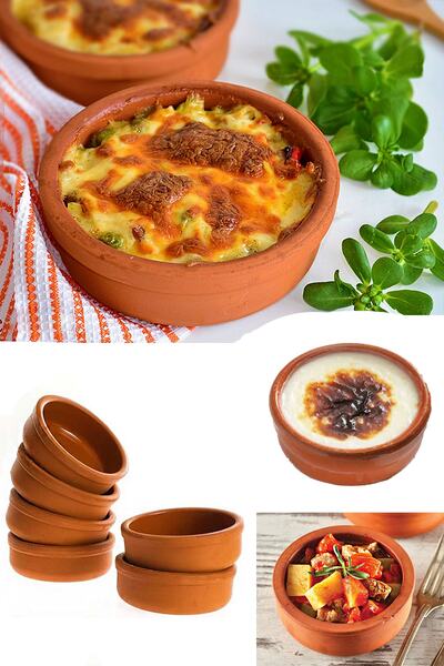 Helen's Home Clay Casserole Set of 6