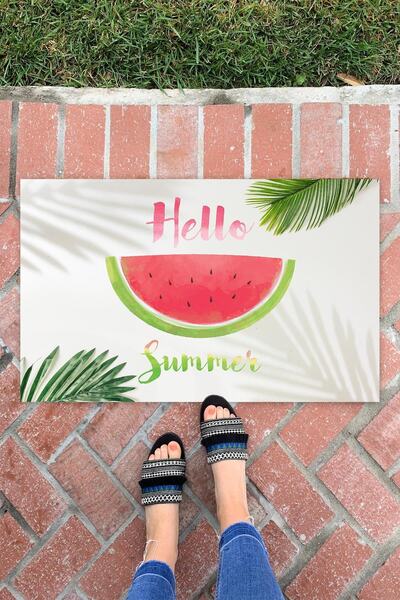 Buket Home Hello Watermelon ديكور داخلي وخارجي متعدد الأغراض للباب الأمامي