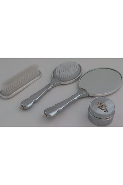 kartex Luxury Mirror Comb Set, 4-Piece Grape Bunch Model Dowry Holder