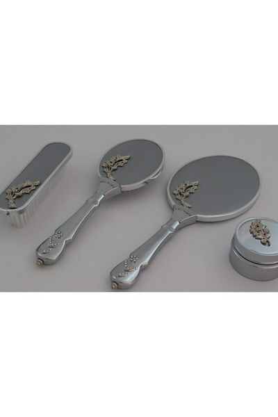 kartex Luxury Mirror Comb Set, 4-Piece Grape Bunch Model Dowry Holder