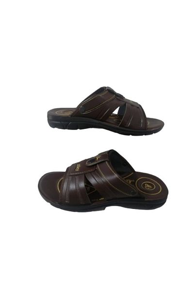 Ziley Zl022-010 Ανδρικά Καφέ Παντόφλες Καθημερινής Περπάτημα Σανδάλια