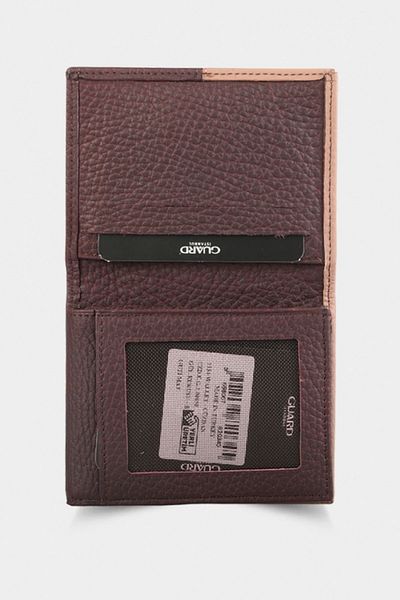 GUARD Matte Burgundy/Dry Rose Leather Men's Wallet