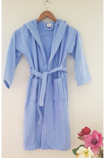 My Sweet Baby %100 Pamuk Kapşonlu Çocuk Bornozu, Kız-erkek Kadife Bornoz