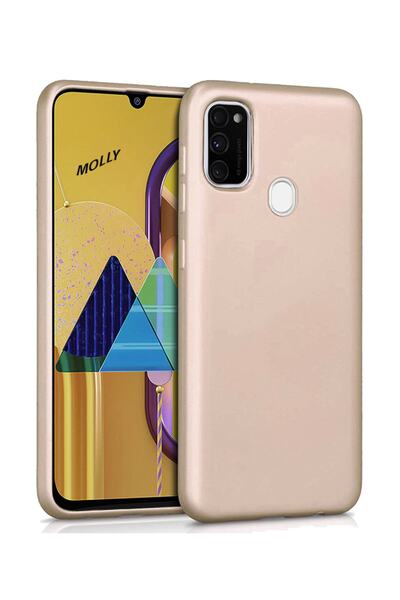 Molly Galaxy M21 Uyumlu Gold Mat Silikon Kılıf