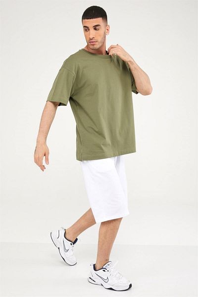Seamoda Ανδρικό μπλουζάκι χακί Oversize